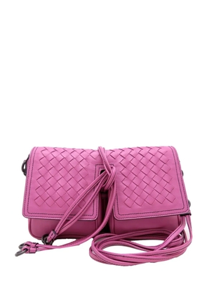 Bottega Veneta Pre-Owned 2012-2026 Nappa Intrecciato Double Pocket Flap crossbody bag - Pink