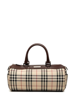 Burberry Pre-Owned 2000-2017 House Check Canvas Barrel handbag - Neutrals