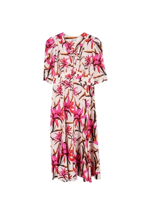 Diane Von Furstenberg Vintage floral-print midi dress - Neutrals
