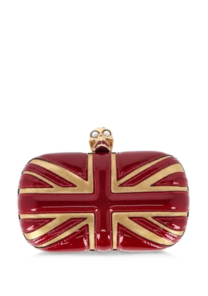 Alexander McQueen Pre-Owned Britannia skull-fastening clutch bag - Red