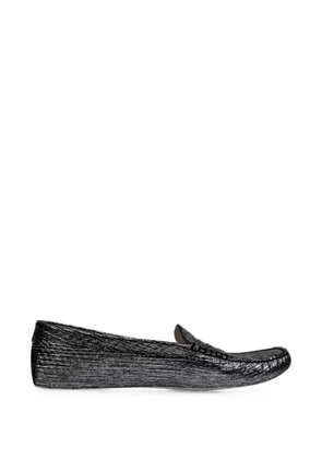 Tod's Vintage metallic-accent penny-slot loafers - Silver