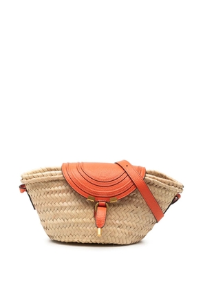 Chloé Pre-Owned 2022 Mini Raffia Marcie Basket crossbody bag - Neutrals