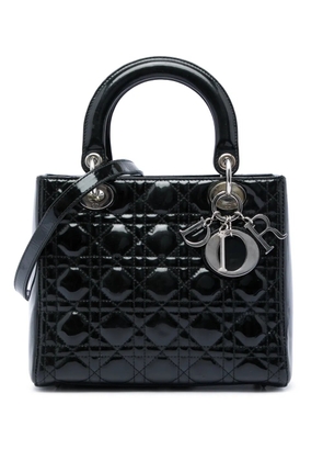 Christian Dior Pre-Owned 2011 Medium Patent Cannage Lady Dior satchel - Black
