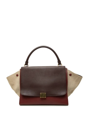 Celine Pre-Owned 2012 Medium Tricolor Leather Trapeze Satchel tote bag - Red