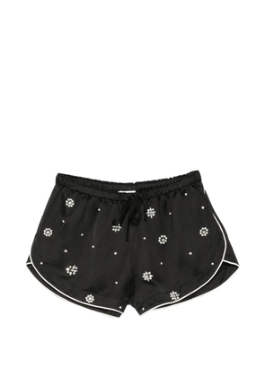 SANDRO bead-embellished rhinestone-detail shorts - Black