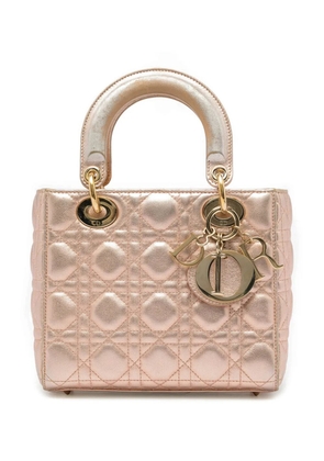 Christian Dior Pre-Owned 2018 Small Metallic Lambskin Cannage My ABCDior Lady Dior satchel - Gold