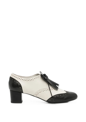 Yohji Yamamoto fringe-detail brogue derby shoes - White