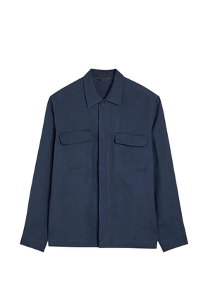 Sunspel flap-pocket overshirt - Blue