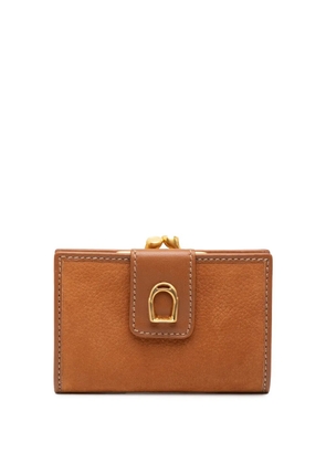 Gucci Pre-Owned 20th Century Nubuck Stirrup Kisslock Wallet small wallets - Brown