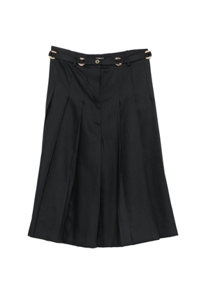 SANDRO Mateus striped pleated shorts - Blue