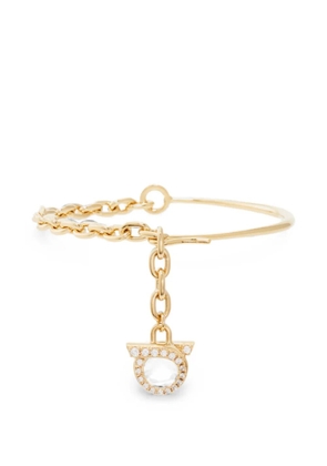 Ferragamo semi-rigid half-chain Gancini bracelet - Gold