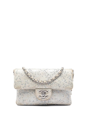 CHANEL Pre-Owned 2012-2013 Mini Suede Beaded Mineral Nights Flap crossbody bag - Neutrals