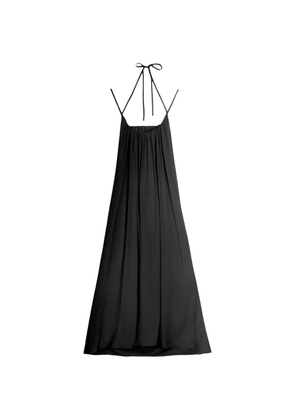 Vera Wang Cass cowl-back double-strap maxi dress - Black