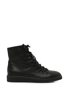 Yohji Yamamoto leather trekking boots - Black