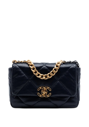 CHANEL Pre-Owned 2019 Medium Lambskin 19 Flap satchel - Blue