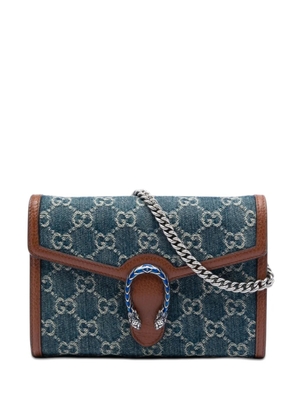 Gucci Pre-Owned 2016-2026 GG Denim Dionysus Wallet on Chain crossbody bag - Blue