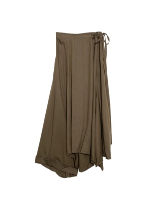 Yohji Yamamoto draped gathered-detail skirt - Green