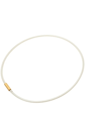 CHANEL Pre-Owned 2000 Plated PVC Faux Pearl Gold Plated Choker Necklace costume necklace - White