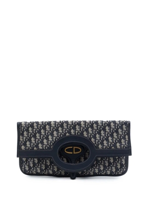 Christian Dior Pre-Owned 2019 Oblique Canvas Fold Over clutch bag - Blue