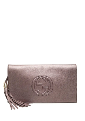 Gucci Pre-Owned 2000-2015 Metallic Calfskin Soho Disco clutch bag - Pink