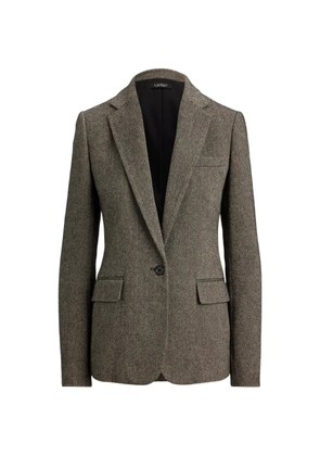 Lauren Ralph Lauren herringbone single-button blazer - Black