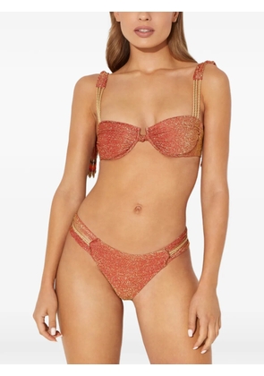 Del Maar Isi beaded tie bikini top - Orange