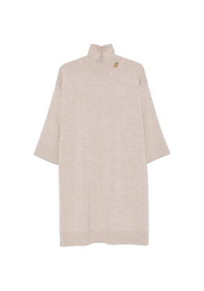 Fabiana Filippi brooch-detail mini dress - Neutrals