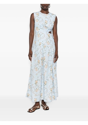 Agua By Agua Bendita Otono floral-print cut-out maxi dress - Blue