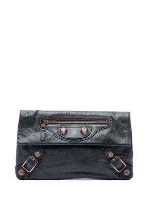 Balenciaga Pre-Owned 2005-2026 Lambskin Motocross Giant 21 Envelope clutch bag - Blue