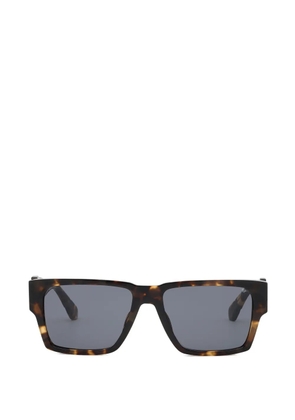 Philipp Plein Eyewear tortoiseshell-effect rectangle-frame sunglasses - Brown
