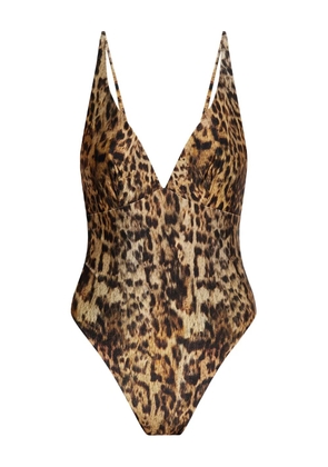 AllSaints Saph leopard-print swimsuit - Brown
