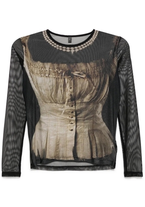 IA LONDON graphic-print top - Black
