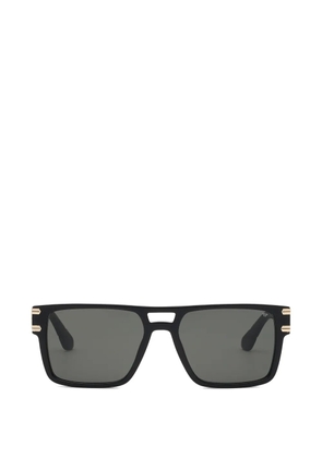 Philipp Plein Eyewear logo-plaque square-frame sunglasses - Black