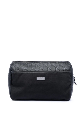 Gucci Pre-Owned 2000-2015 Guccissima Trimmed Nylon clutch bag - Black