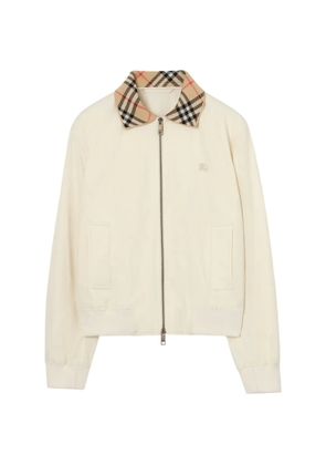 Burberry cropped tropical gabardine Hayfield bomber jacket - Neutrals