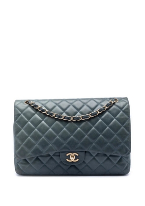 CHANEL Pre-Owned 2009-2010 Maxi Classic Lambskin Single Flap shoulder bag - Blue