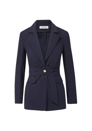 Veronica Beard Howard single-breasted belted cotton blazer - Blue