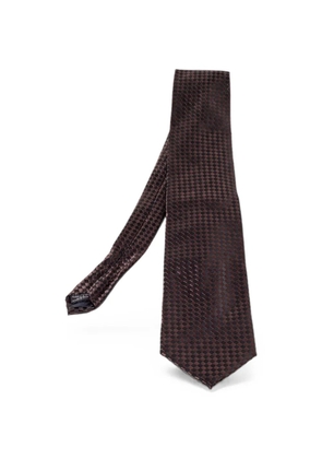 Lanvin Pre-Owned checkered tie - Brown