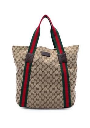 Gucci Pre-Owned 2016-2026 GG Canvas Web tote bag - Neutrals