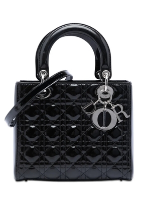 Christian Dior Pre-Owned 2011 Medium Patent Cannage Lady Dior satchel - Black