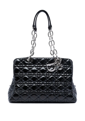 Christian Dior Pre-Owned 2014 Medium Patent Cannage Lady Dior Soft Shopping tote bag - Black