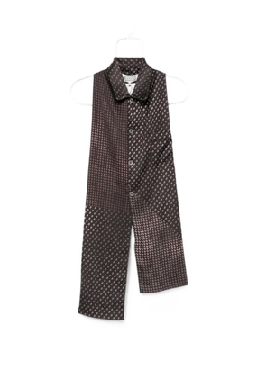 Maison Margiela paisley-print button-down scarf - Brown