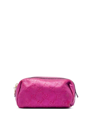 Gucci Pre-Owned 2000-2015 Metallic Guccissima pouch - Pink