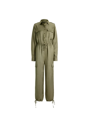 Lauren Ralph Lauren shantung cargo jumpsuit - Green