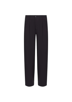 Giorgio Armani pleated straight-leg trousers - Black
