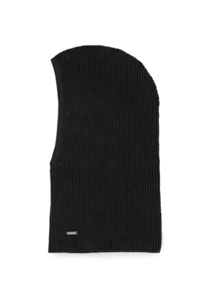 Didriksons ribbed-knit logo-plaque balaclava - Black