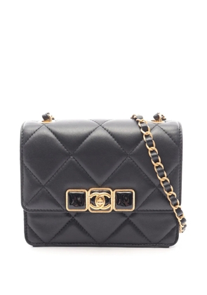 CHANEL Pre-Owned 2021-2026 CC Quilted Lambskin Resin Flap crossbody bag - Black
