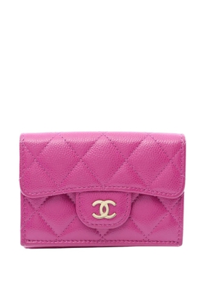 CHANEL Pre-Owned 2021-2026 CC Quilted Caviar Flap Wallet small wallets - Purple