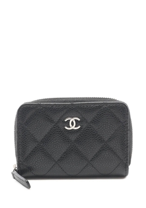 CHANEL Pre-Owned 2021-2026 CC Quilted Caviar Zip Purse coin pouch - Black
