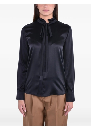 Max Mara ruffled-collar pussy-bow blouse - Black